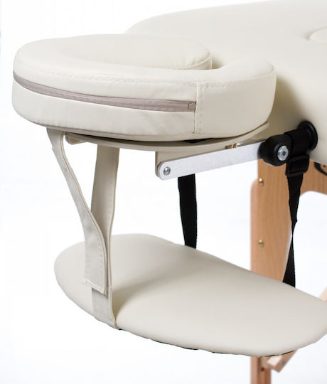 Rest Pro VIP 4 Wooden Portable/Folding Ecru Massage and Physiotherapy Bed 192x70cm