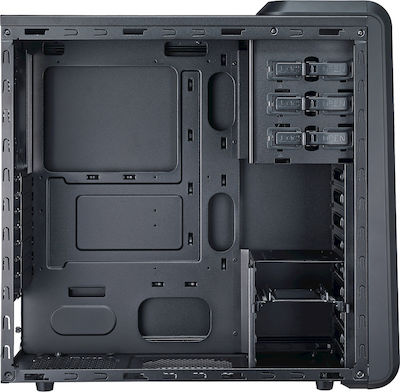 CoolerMaster Cm 590 III Midi Tower Компютърна кутия със страничен прозорец Черен