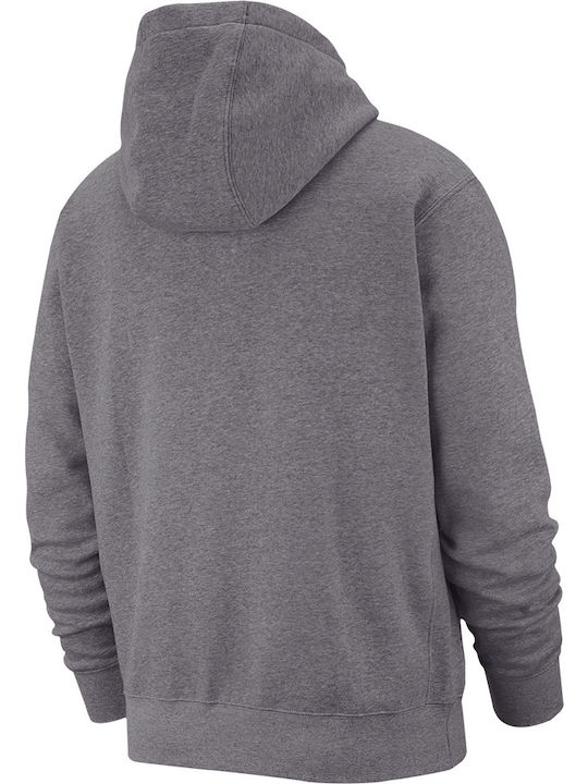 Club Cardigan With Hood Gray