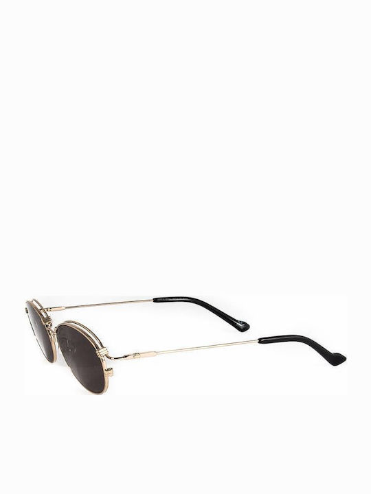adidas Men's Sunglasses with Gold Metal Frame and Gray Lens AOM015-120000