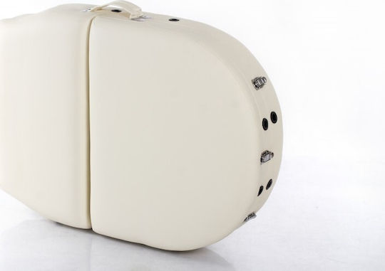 Rest Pro VIP Oval 3 Massagetisch Tragbar/Zusammenklappbar Ecru aus Holz 192x70cm