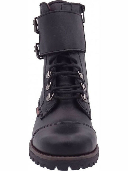 Commanchero Original Leder Damen Knöchelstiefel Schwarz