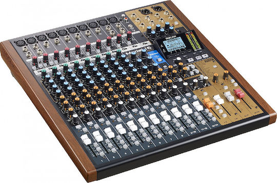 Tascam Model 16 Analoge Konsole 16 Kanäle mit Phantom Power & 10 XLR-Eingänge & Bluetooth