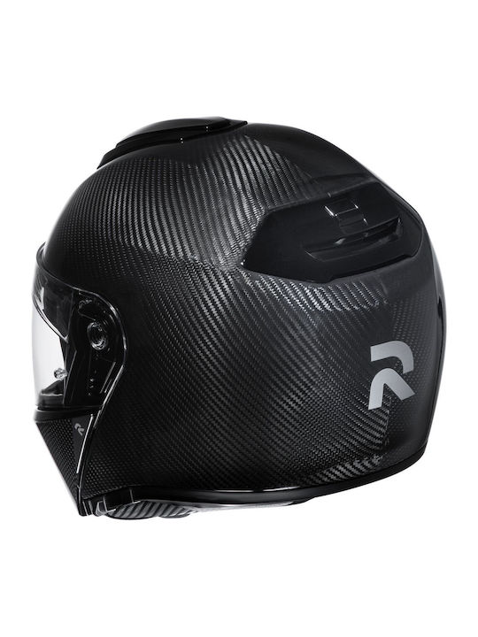 HJC RPHA90s Carbon Flip-Up Helmet with Sun Visor DOT 1470gr Solid Black KR5087