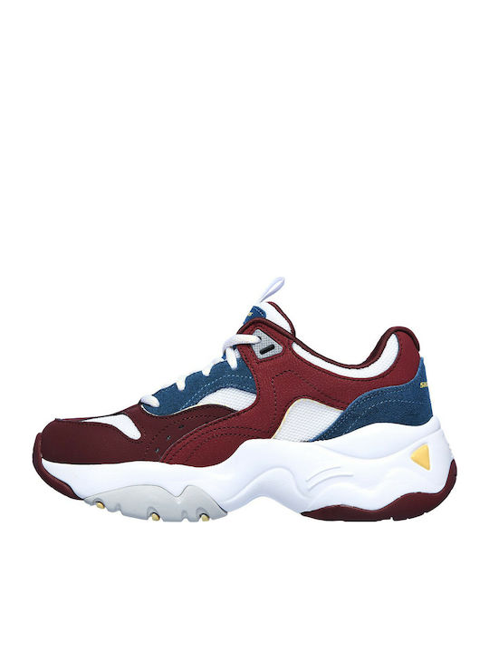 Skechers D'Lites 3.0 Ocean Cloud Sneakers Burgundy