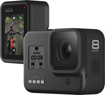 GoPro Hero8 Action Camera 4K Ultra HD με WiFi Μαύρη με Οθόνη 2"
