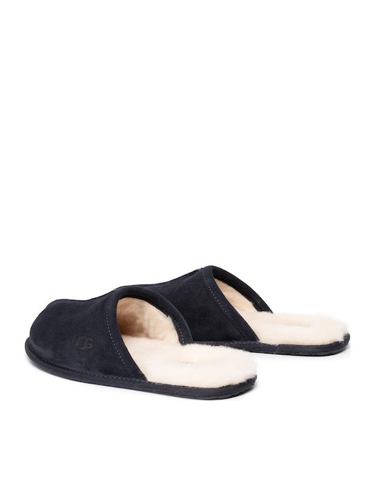 Scuff Men's Slippers with Fur Blue
