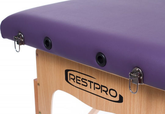 Rest Pro Classic 2 Pat Masaj și Fizioterapie Portabil/Pliabil Violet din Lemn 192x70cm