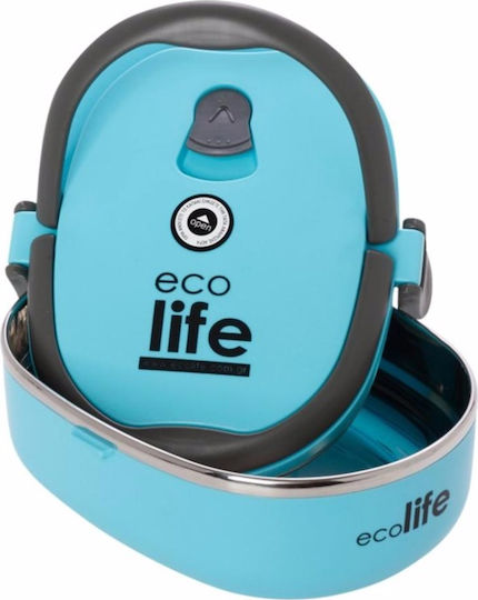 Ecolife Double Wall Lunchbox Isolierte Lunchbox Inox Blue 800ml 1Stück