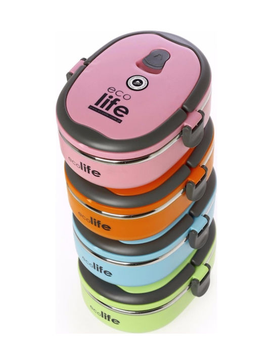 Ecolife Inox Thermo Lunch Box Double Wall Orange 800ml