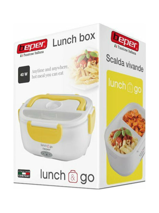 Beper Plastic Electric Lunch Box Yellow 1100ml