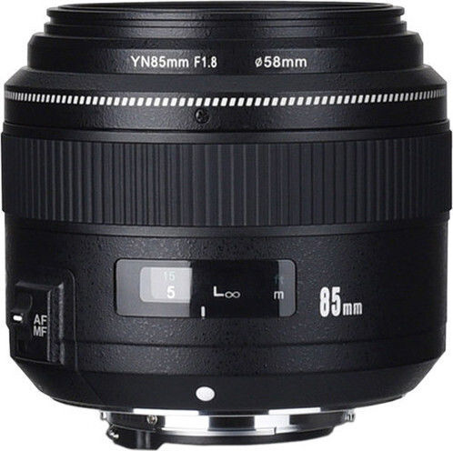 Yongnuo Full Frame Camera Lens 85mm f/1.8 Telephoto for Nikon F Mount Black