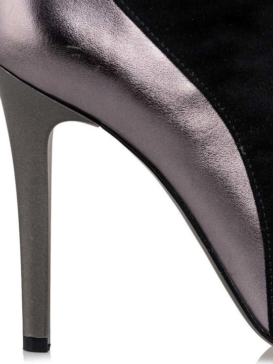 Wildleder Stiefeletten Damen Schwarz