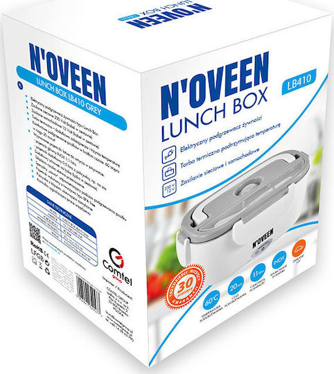 N'Oveen Elektrisches Mittagsbox Inox Grau Mit Fächern 1.1lt
