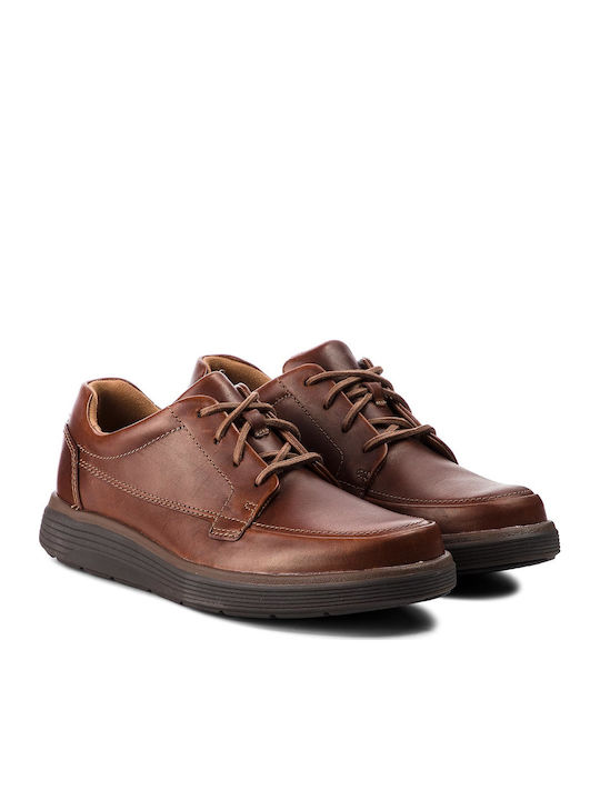 Un Abode Ease Men's Leather Casual Shoes Brown 7