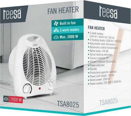 Teesa Αερόθερμο Δωματίου Δαπέδου 2000W