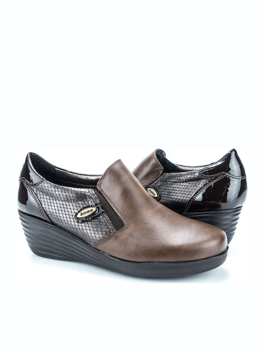 Boxer Anatomic Women's Leather Slip-Ons Brown