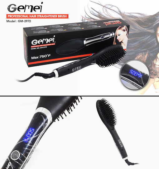 Gemei Ceramic Electric Brush for Straightening