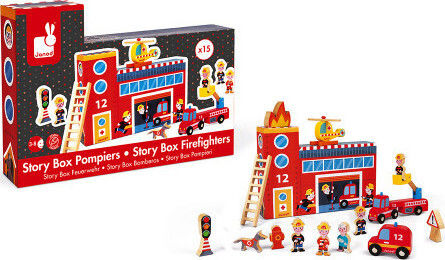 Janod Story Box Firefighters για 3+ Ετών