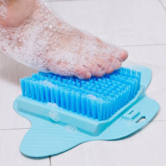 GlobalExpress Exfoliation & Foot Massage Brush Brush Exfoliation Light Blue 1pcs