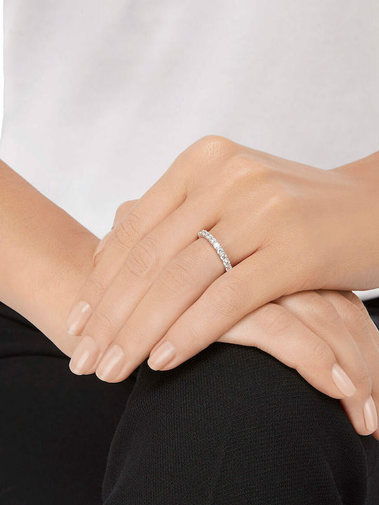 Swarovski Vittore Half Γυναικείο Δαχτυλίδι Ολόβερο από Ασήμι
