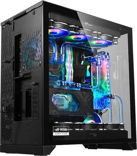 Lian Li PC-011 Dynamic XL (ROG Certified) Gaming Full Tower Κουτί Υπολογιστή με Πλαϊνό Παράθυρο και RGB Φωτισμό Μαύρο