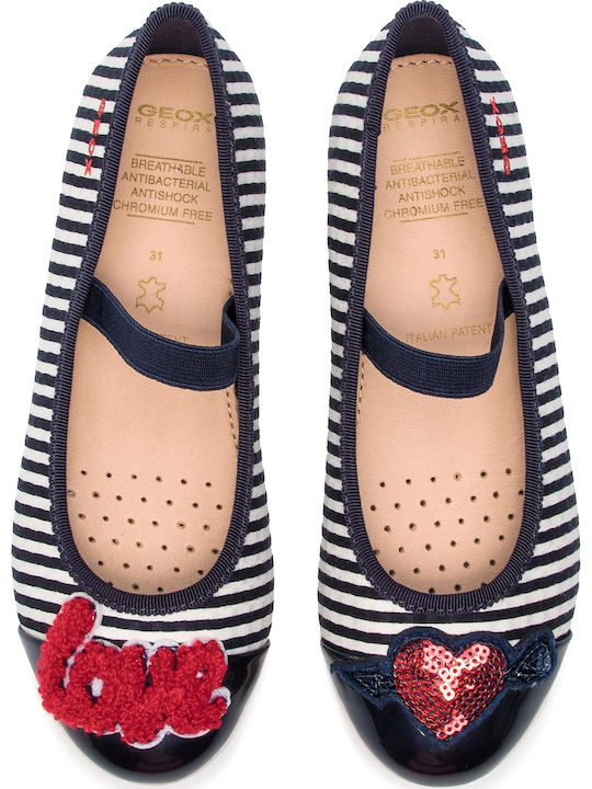 Kids Anatomic Ballerinas Plie with Elastic Strap Navy Blue