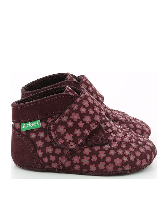 Kickers Baby Booties Burgundy