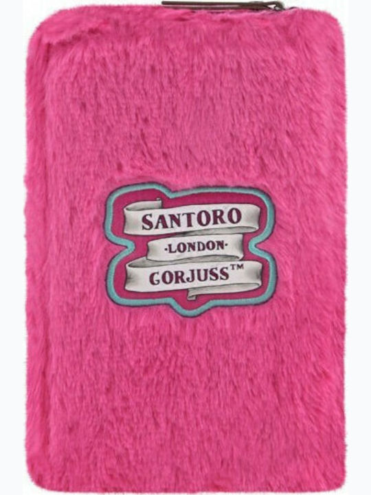 Santoro Tall Tails Furry Kids Wallet with Coins with Zipper Fuchsia
