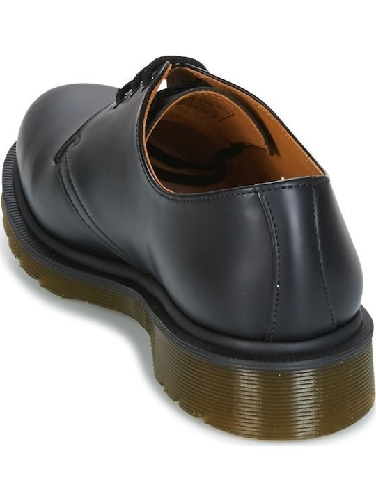 1461 Plain Welt Men's Leather Casual Shoes Black Smooth