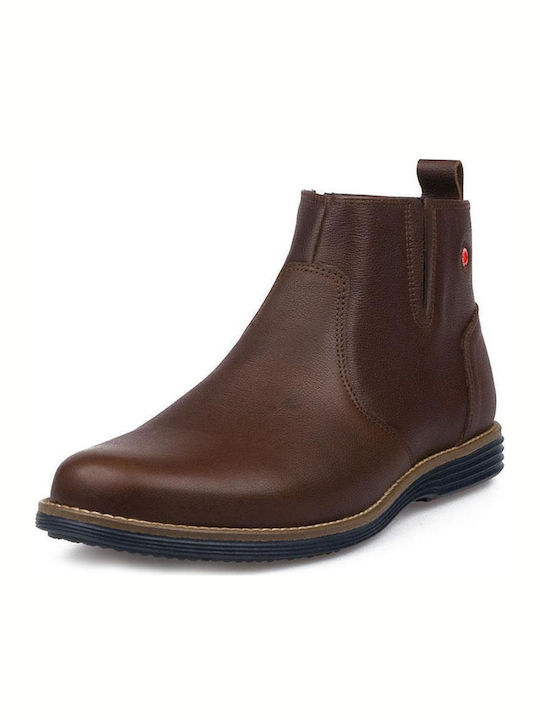 Leder Braun Herrenstiefel mit Reißverschluss
