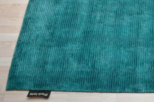 Aslanis Home Aria Modern Woolen Bedroom Rugs Set Petrol 3pcs