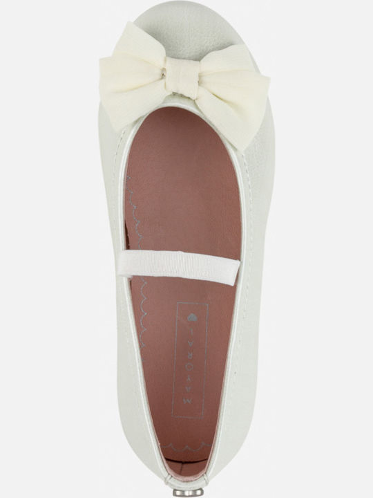 Mayoral Kids Ballerinas with Elastic Strap Beige