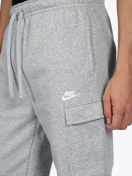 Sportswear Cargo Sweatpants with Elastic Grey Melange