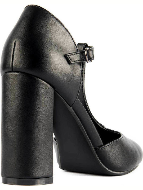 Migato Black High Heels with Strap ES2234-14