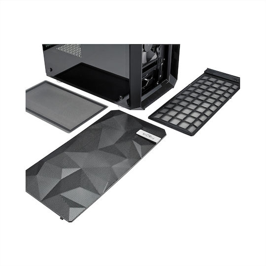 Fractal Design Meshify C Mini Dark Tempered Glass Midi Tower Κουτί Υπολογιστή με Πλαϊνό Παράθυρο Μαύρο