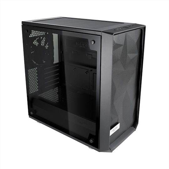 Fractal Design Meshify C Mini Dark Tempered Glass Midi Tower Κουτί Υπολογιστή με Πλαϊνό Παράθυρο Μαύρο