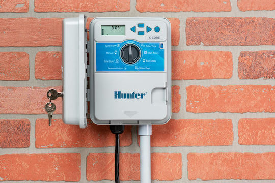 Hunter Industries X-Core 4 Προγραμματιστής Ποτίσματος Πίνακα Ρεύματος 4 Στάσεων
