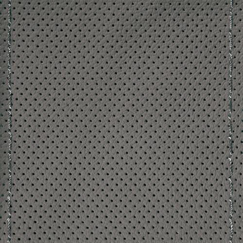 Lampa Κάλυμμα Τιμονιού Αυτοκινήτου Premium Perforated Leather Ραφτό με Διάμετρο 37-39εκ. Δερμάτινο Γκρι