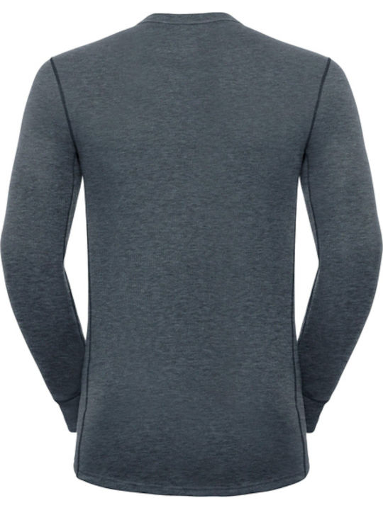 Odlo Warm Shirt Crew Bluza termică pentru bărbați cu mâneci lungi Gri