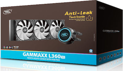 Deepcool GAMMAXX L360 v2 Υδρόψυξη Επεξεργαστή Τριπλού Ανεμιστήρα 120mm για Socket AM4/1200/115x με Μπλε Φωτισμό