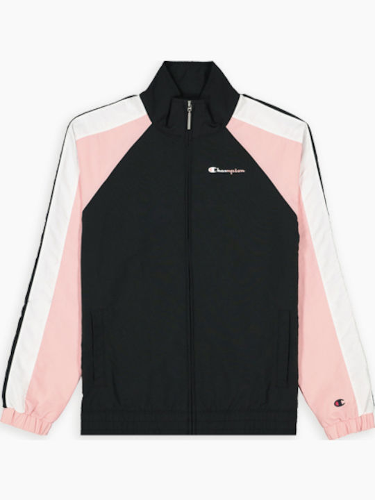 Damen Sweatshirtjacke Black/Pink