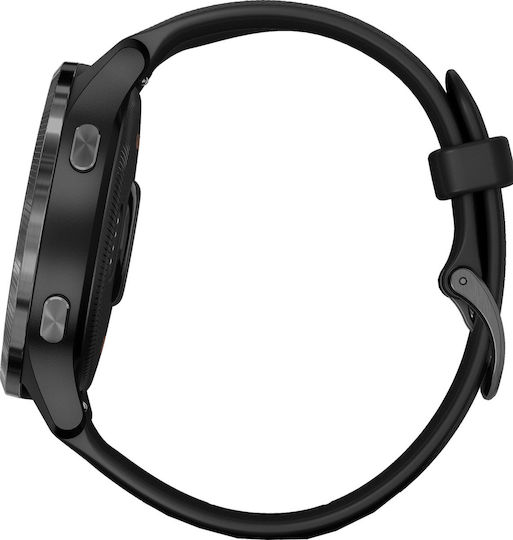Garmin Venu Stainless Steel 43mm Waterproof Smartwatch with Heart Rate Monitor (Slate / Black)