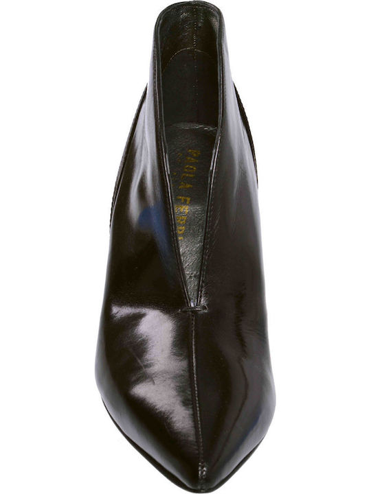 Women's Patent Leather Ankle Boots Black