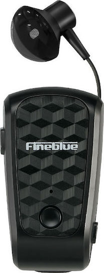 Fineblue FQ-10R PRO Earbud Bluetooth Handsfree Ακουστικό Πέτου Μαύρο