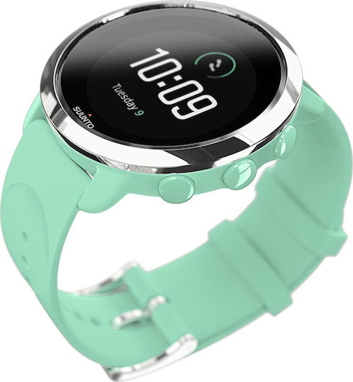 Suunto Fitness Stainless Steel 43mm Waterproof Smartwatch with