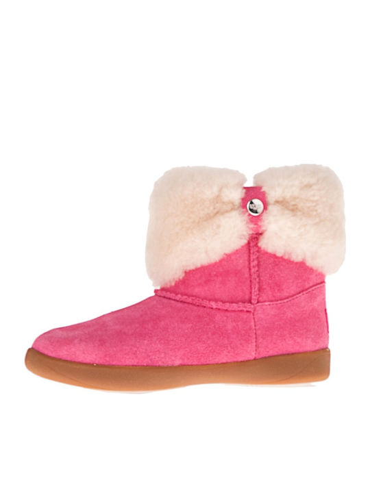 Ugg Australia Ramona Suede Παιδικά Μποτάκια Χιονιού με Φερμουάρ Φούξια