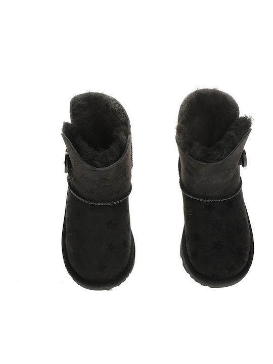 BAILEY Suede Παιδικά Μποτάκια Μαύρα