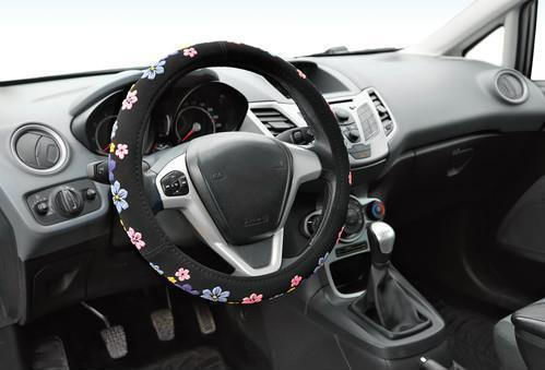 Lampa Car Steering Wheel Cover Blossom with Diameter 35-37cm Synthetic Multicolour