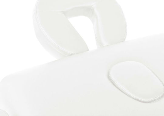 vidaXL Wooden Portable/Folding White Massage and Physiotherapy Bed 190x66cm 2 Positions with 10 cm thickness.